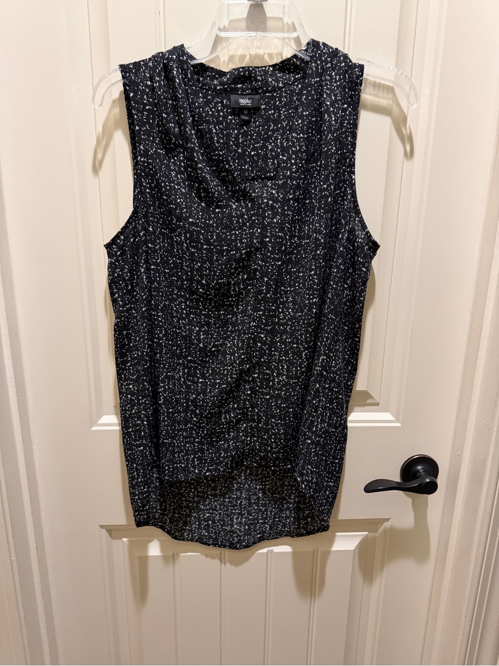 Sleeveless Black Speckled Tank